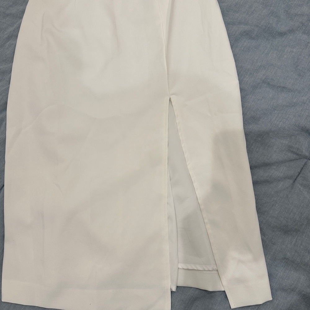 Lulu's White Cut-Out Midi Dress - Picture 4 of 4